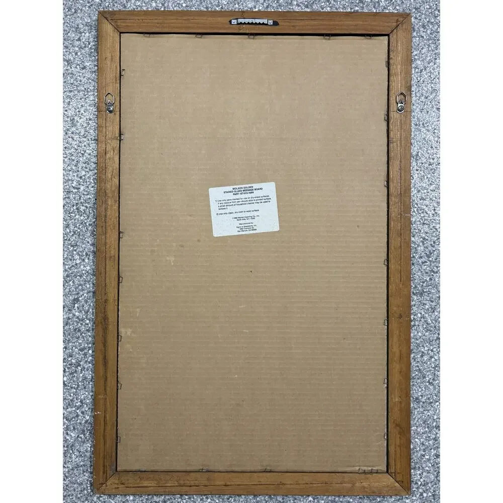 Vintage 1988 Stained Glass Dry Erase Message Board Bar Sign